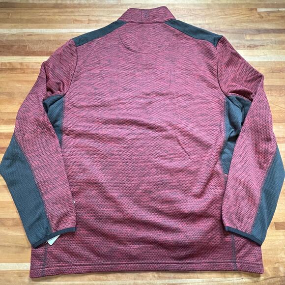 PGA TOUR Men's Two-Tone Quarter-Zip Golf Pullover red large - Picture 8 of 11